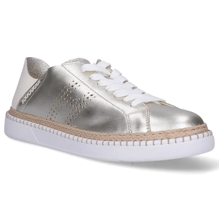 Hogan - Sneaker low CORDA Logo Ziernaht beige rosa - gold