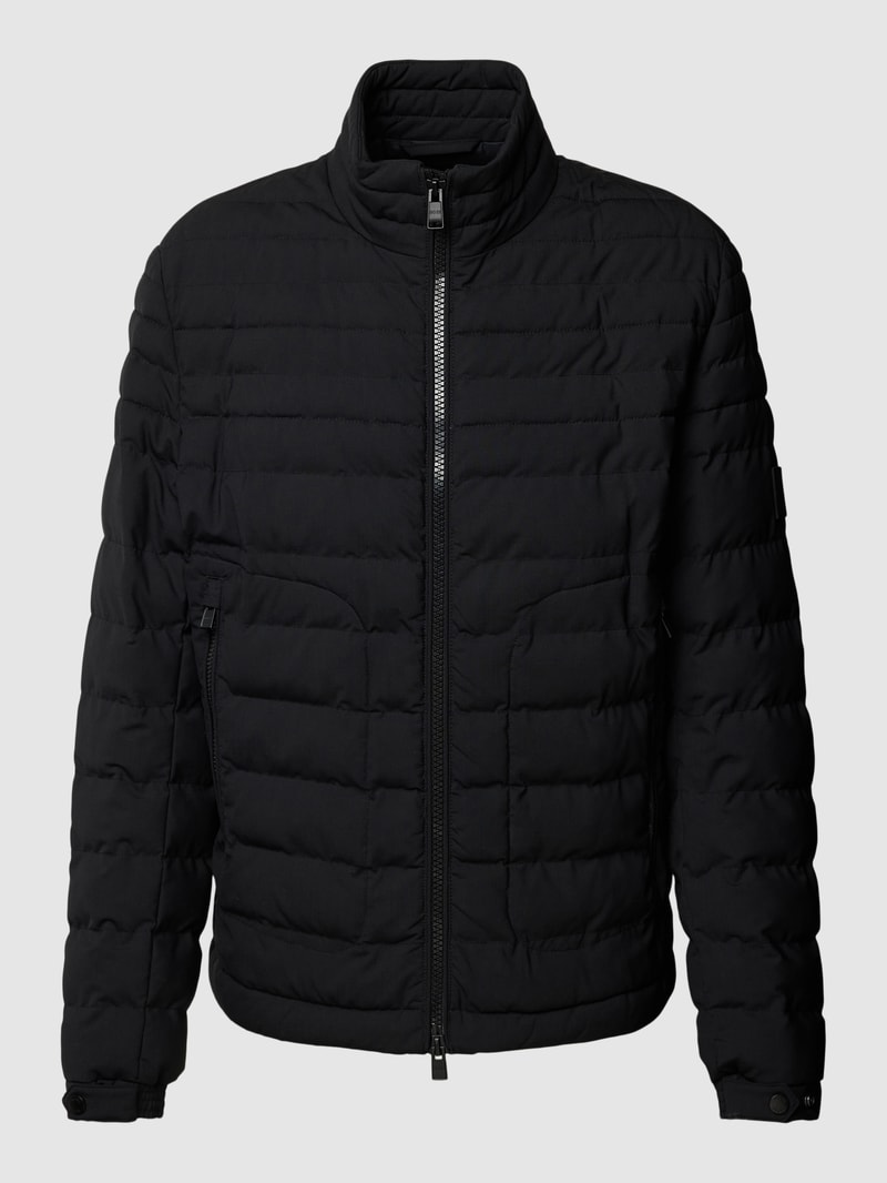 Steppjacke mit Stehkragen Modell 'Coldio' in schwarz