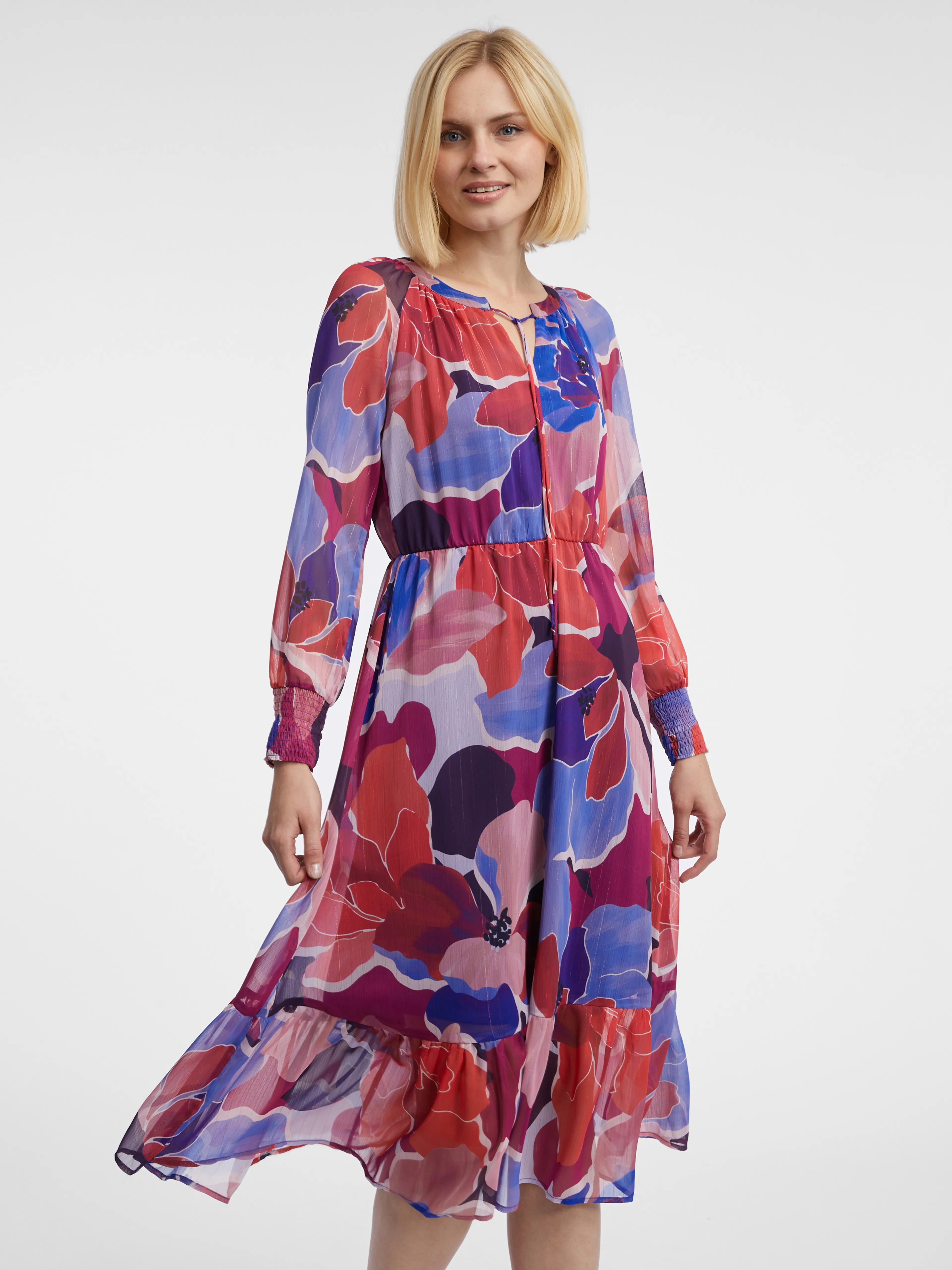 Rotes Damen-Blumenkleid ORSAY