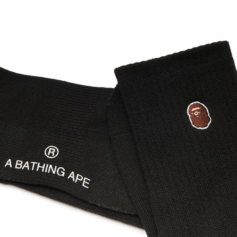 A Bathing Ape Ape One Point Head Socks black