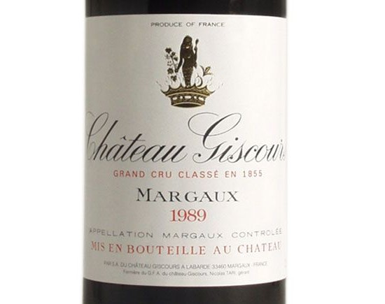 Château Giscours 1989, Rouge Troisième Cru Classé En 1855 Bordeaux Margaux