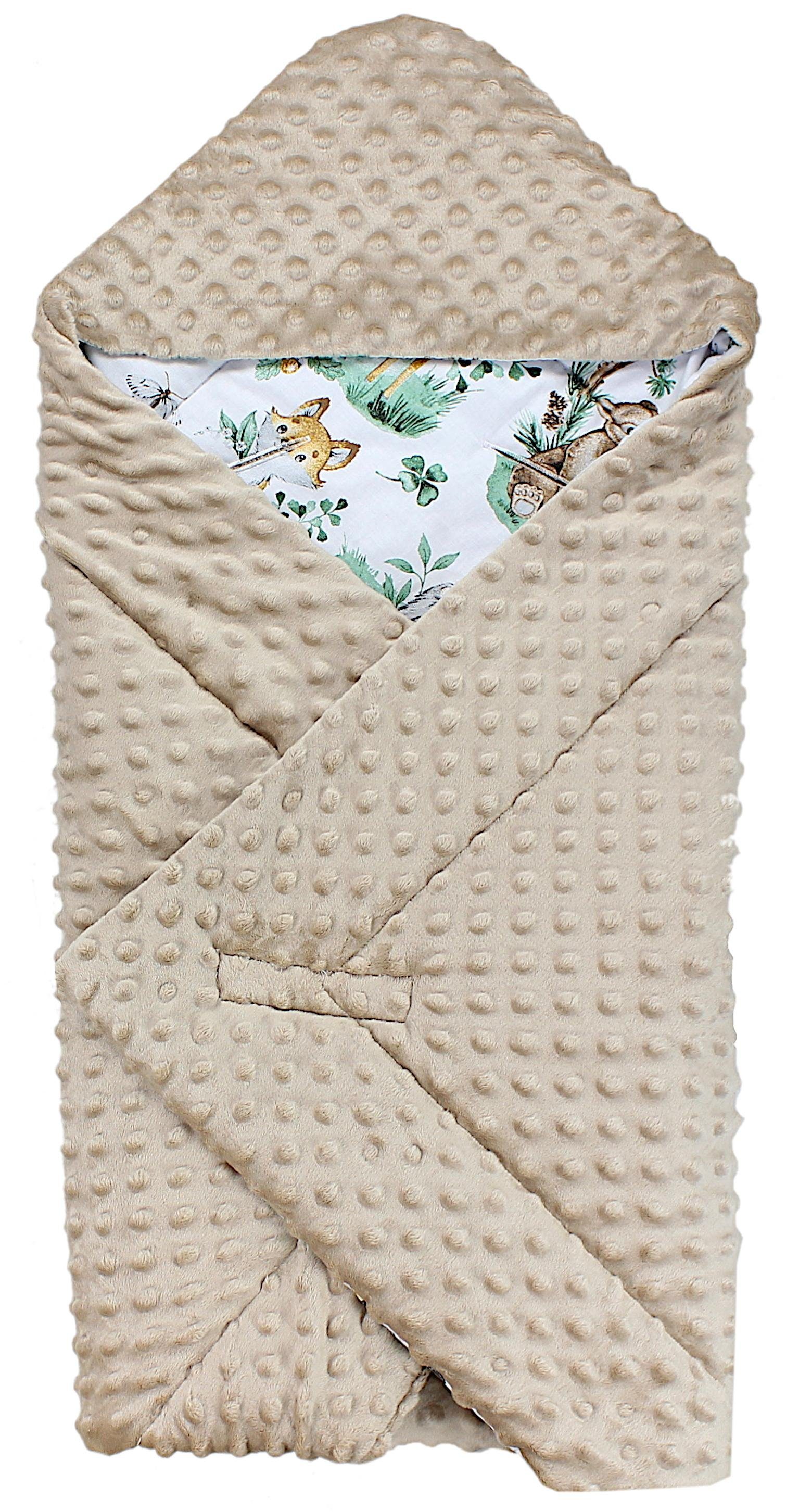Einschlagdecke Baby Winter Einschlagdecke für Babyschale Wattiert Minky, TupTam