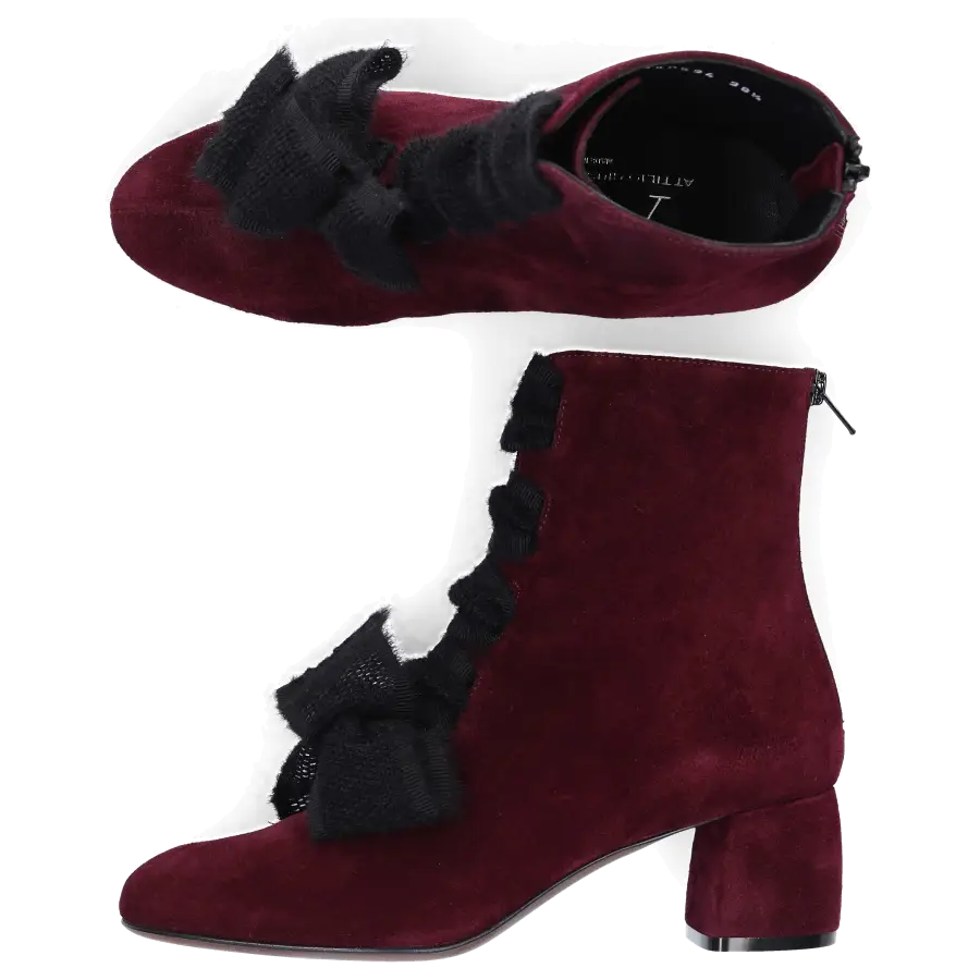 AGL Attilio Giusti Leombruni - Stiefeletten D140534 Veloursleder - rot
