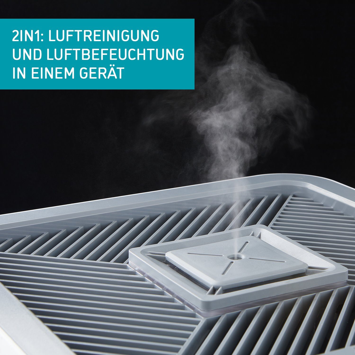 djive Luftreiniger PURE 800, für 100 m² Räume, Luftbefeuchtung, HEPA 14 & Aktivkohle, für Allergiker & Pollen, leise