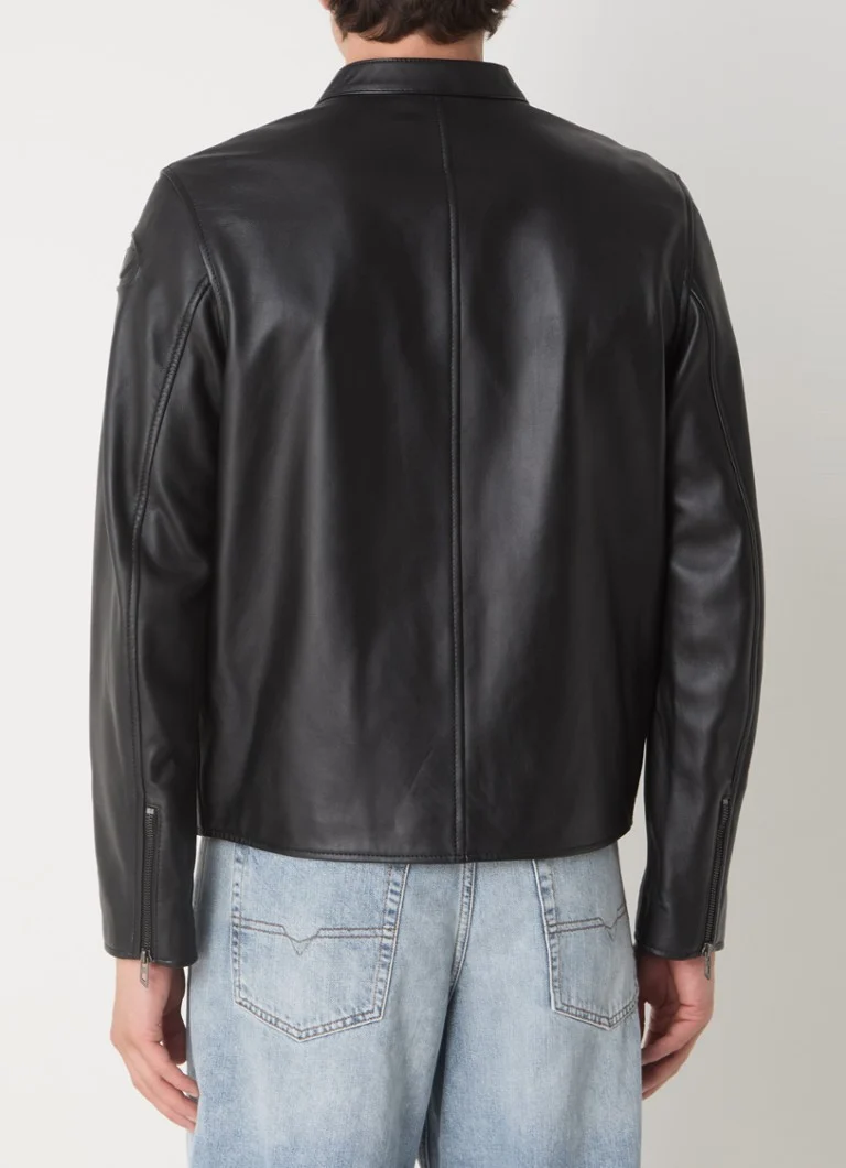 Giacca in montone Diesel L-CARVER con logo