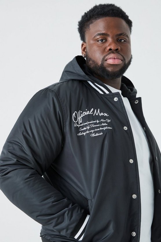 Plus Nylon-Jacke mit Kapuze