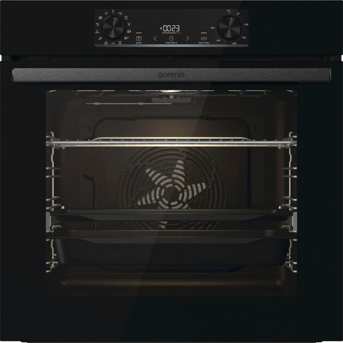 GORENJE Backofen-Set Black Pacific Basic Set, mit 1-fach-Teleskopauszug, Aqua Clean, ExtraSteam