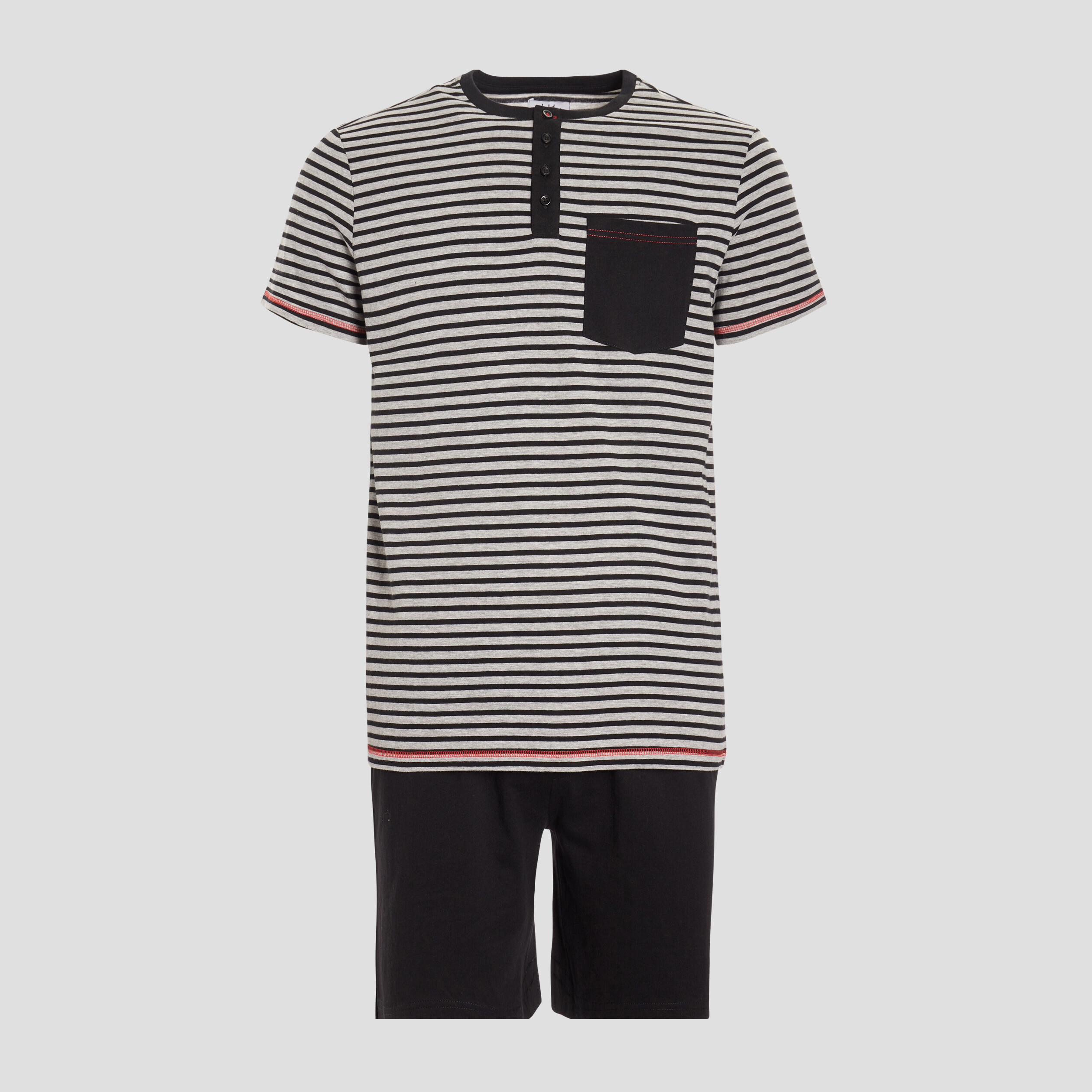 Ensemble pyjama 2 pièces blanc homme | La Halle