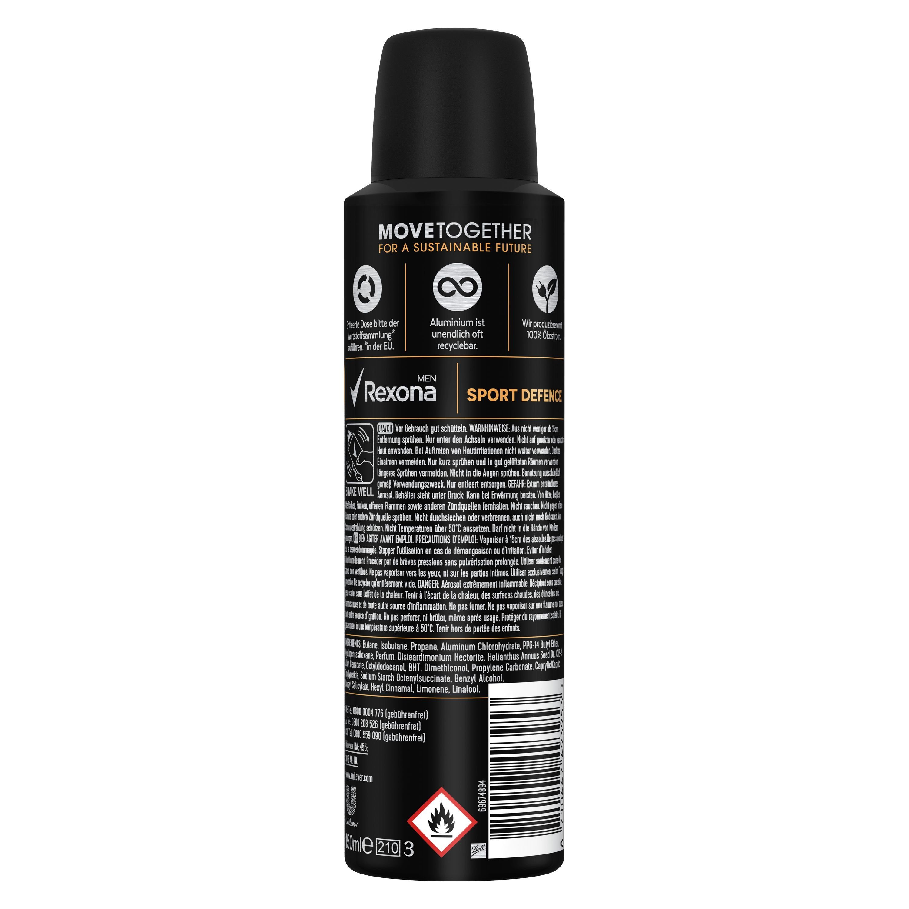 Rexona Deo-Set Rexona Men MotionSense Deo Spray 6x 150ml Deodorant Männerdeo