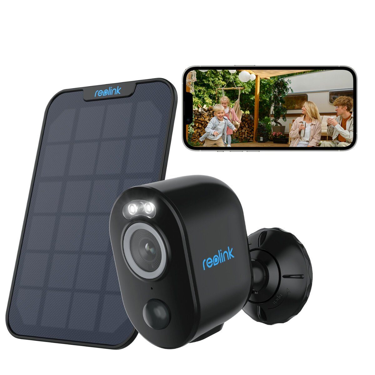 Reolink Argus Serie Cube 3 ProHD 4MP mit Solarpanel,4/5GHz WiFi,PIR-Sensor Überwachungskamera (Akku/Solarbetrieben)