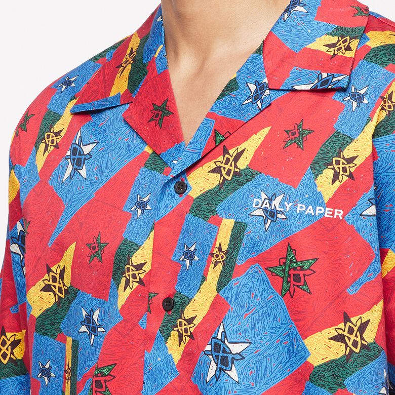 Daily Paper Reflag Shirt red/blue/yellow flag