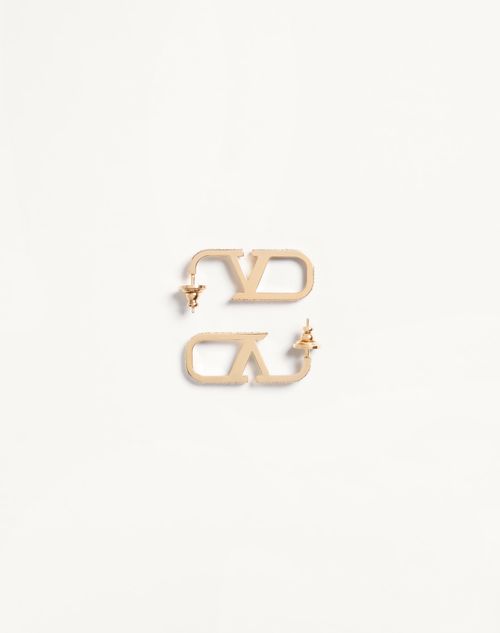 Brincos com a assinatura VLogo em metal e cristais Swarovski®