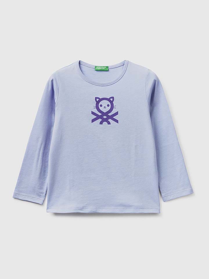 Benetton Longsleeve in Hellblau günstig kaufen