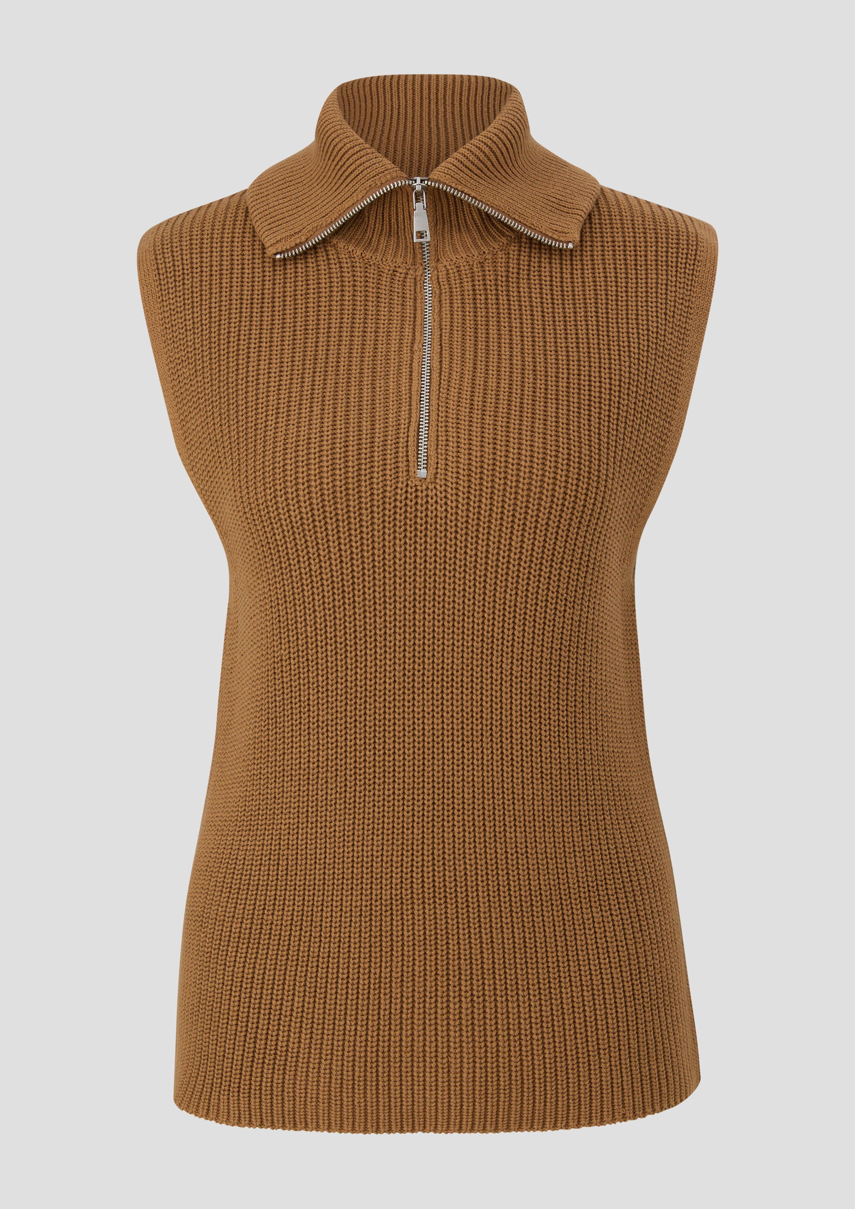 Strickpullunder mit Troyer-Kragen  2134429-8469