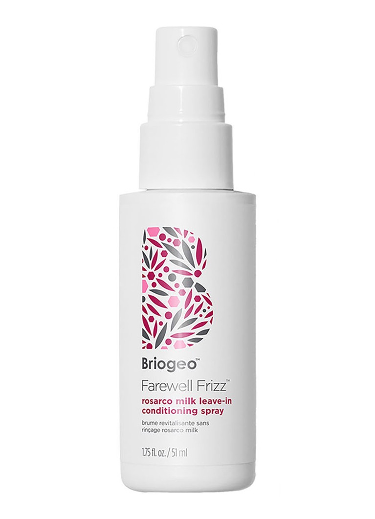 Spray descurcător fără clătire Briogeo Mini Farewell Frizz™ Lait de Rosarco - Format de călătorie