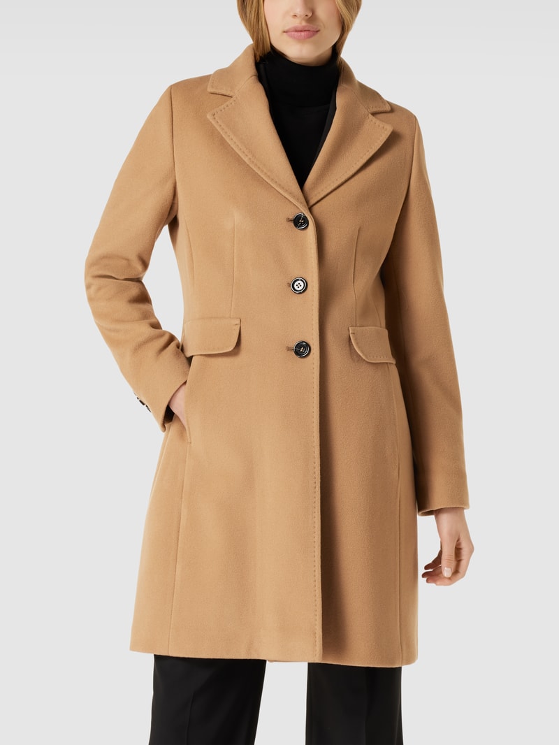 Mantel mit Reverskragen in camel