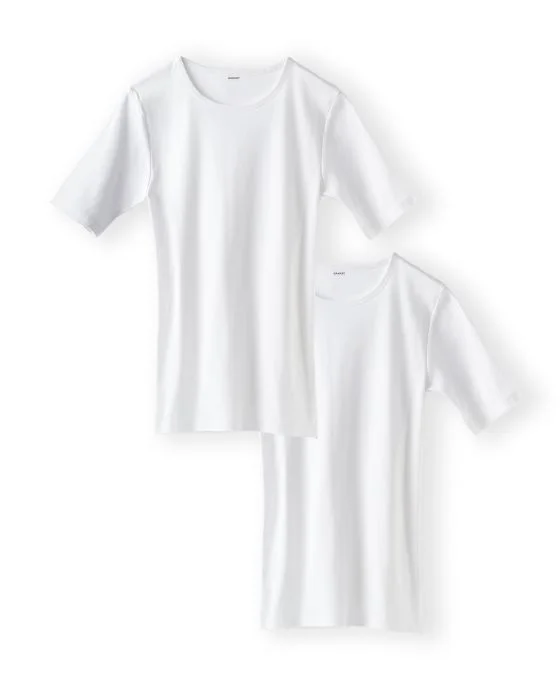 Lot de 2 tee-shirts Essential col rond, manches courtes