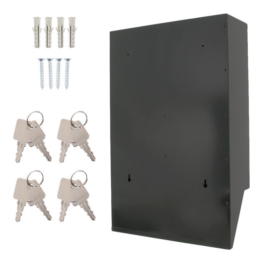 Profirst Wandbriefkasten Profirst Briefkastenanlage Quattro silber/schwarz