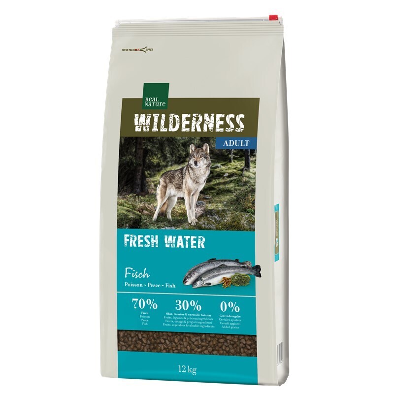 REAL NATURE Hundetrockenfutter REAL NATURE WILDERNESS Fresh Water Adult Fisch 12 kg