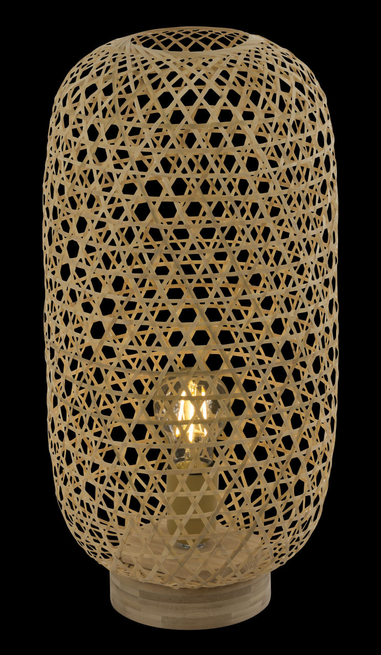 Globo Lighting - MIRENA - Tischleuchte Bambus naturfarben, 1x E27