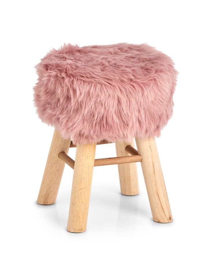 Zeller Present Fellhocker in rosa günstig kaufen onesize