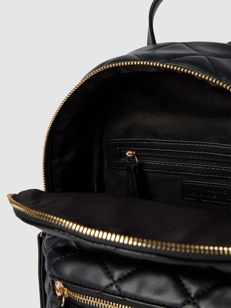 Rucksack mit Steppnähten Modell 'ADA' in schwarz