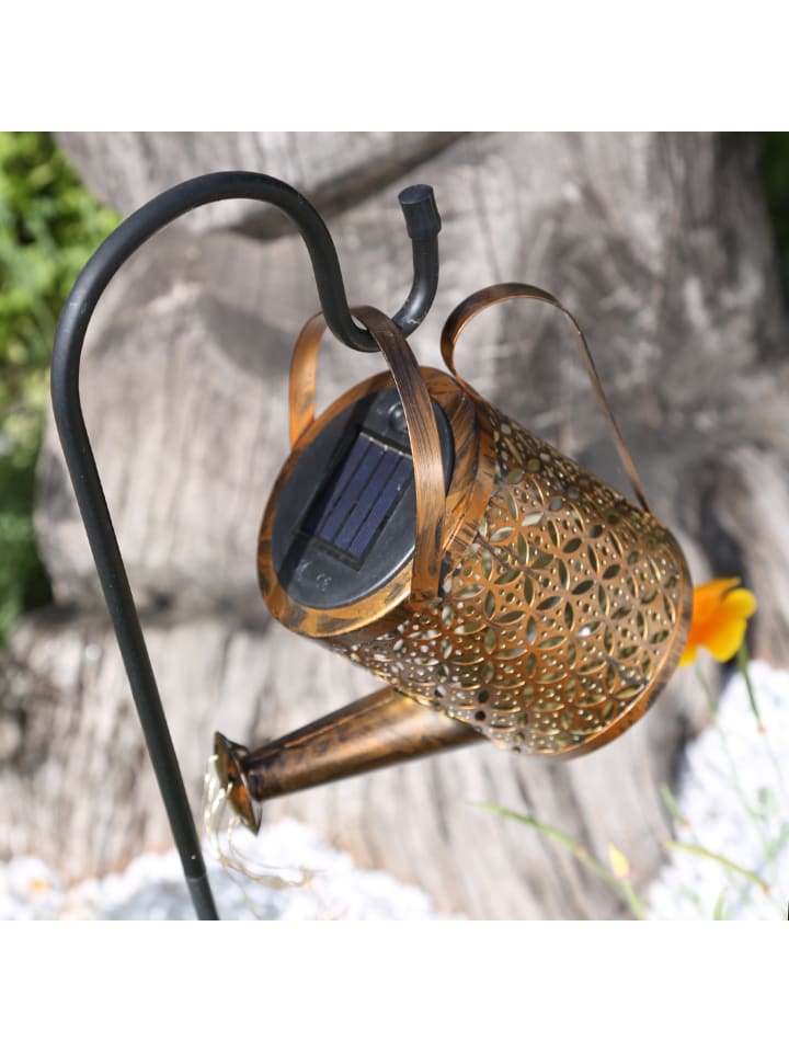 MARELIDA LED Solar Gießkanne Gartendeko H: 80cm in kupfer günstig kaufen onesize