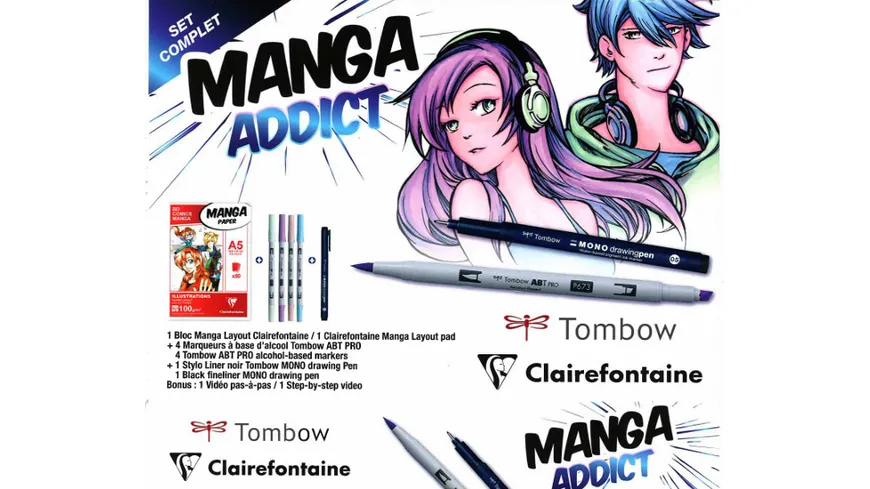 Clairefontaine MANGA Addict Komplett-Set
