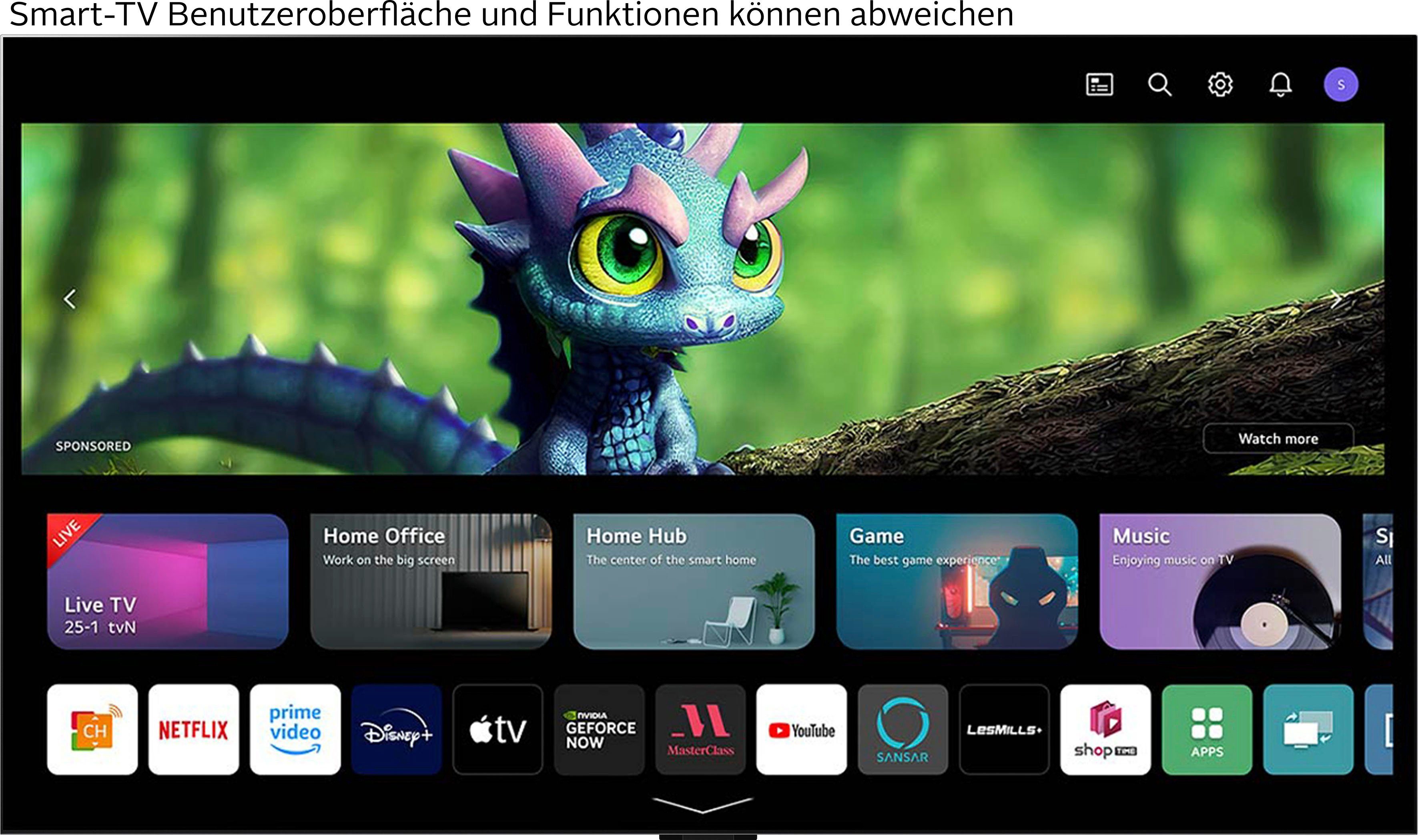 LG OLED55G39LA OLED-Fernseher (139 cm/55 Zoll, 4K Ultra HD, Smart-TV, OLED evo, α9 Gen6 4K AI-Prozessor, Brightness Booster Max)