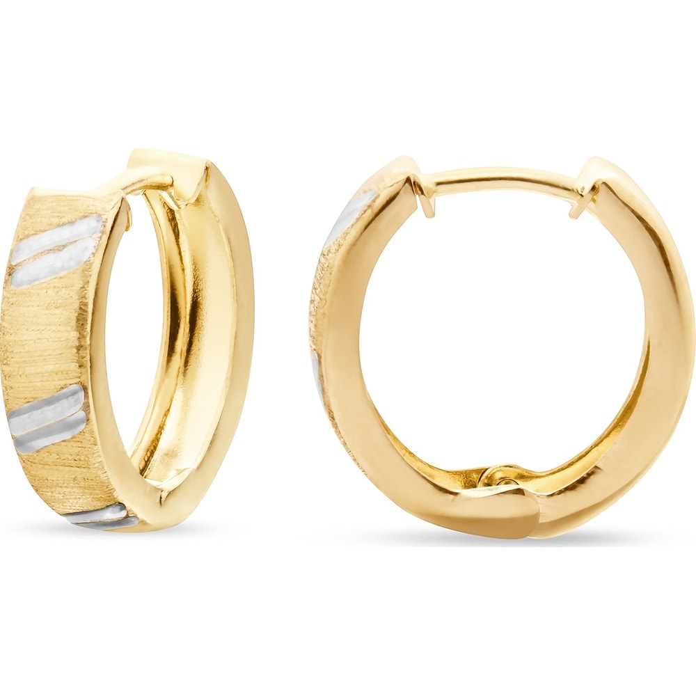 FAVS Créoles 375 Or jaune Boucles d'oreilles
