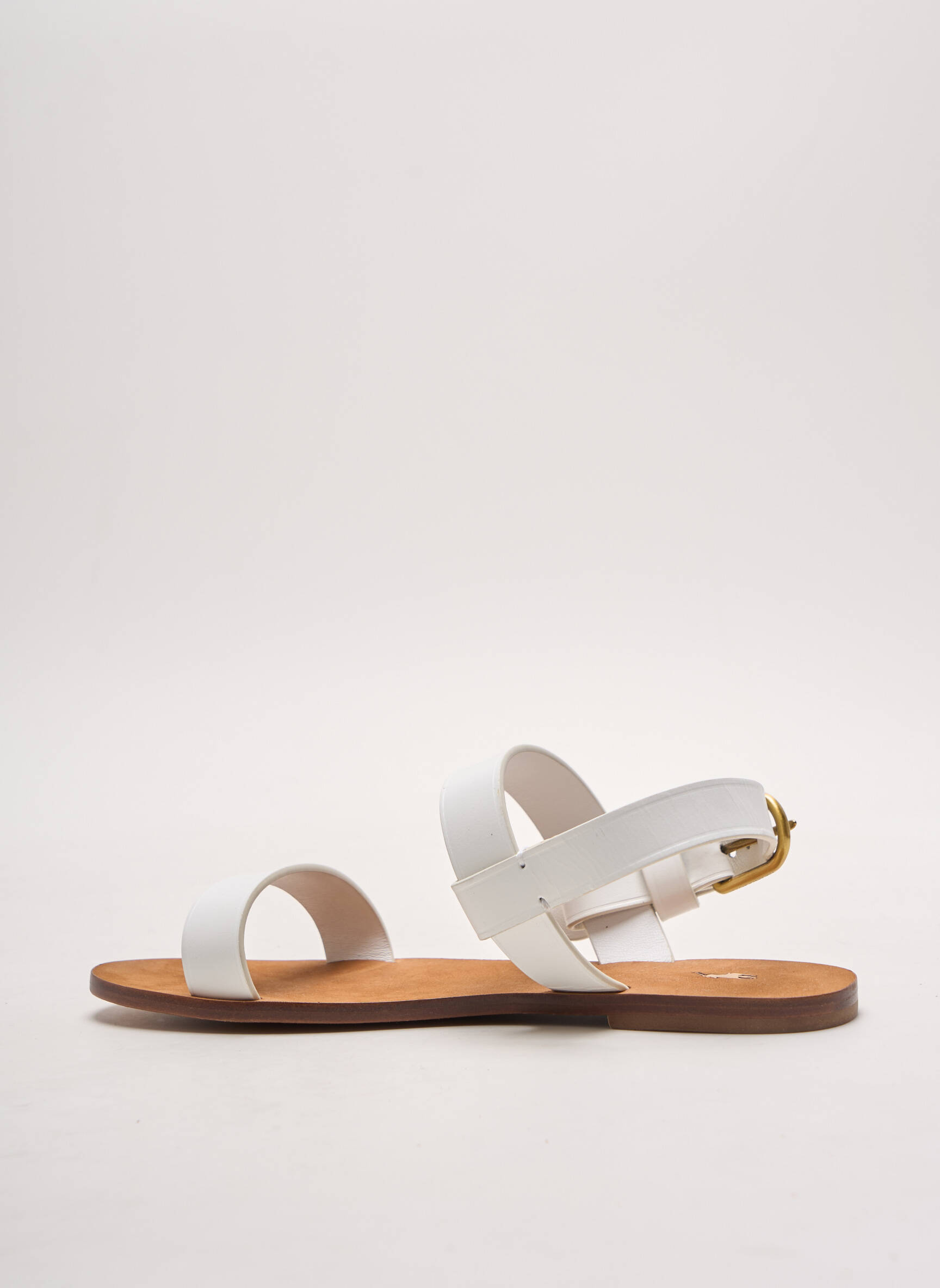 Ralph Lauren Sandales Nu Pieds Femme couleur blanc
