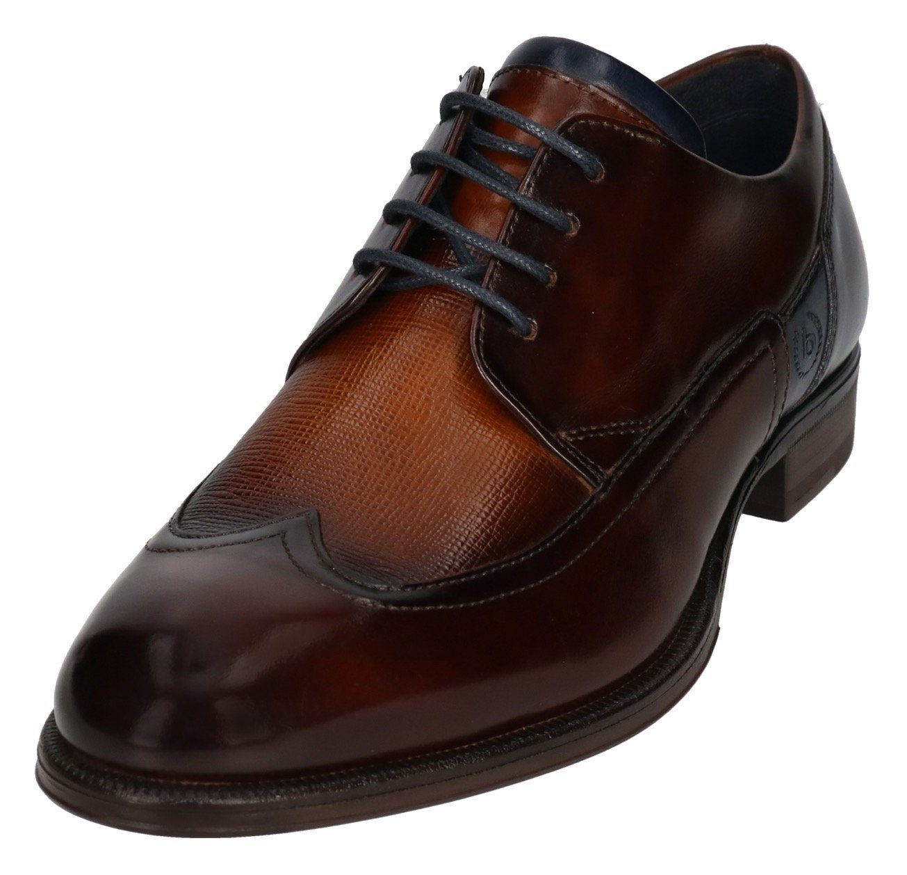bugatti Schnürschuh mit Ziernähten