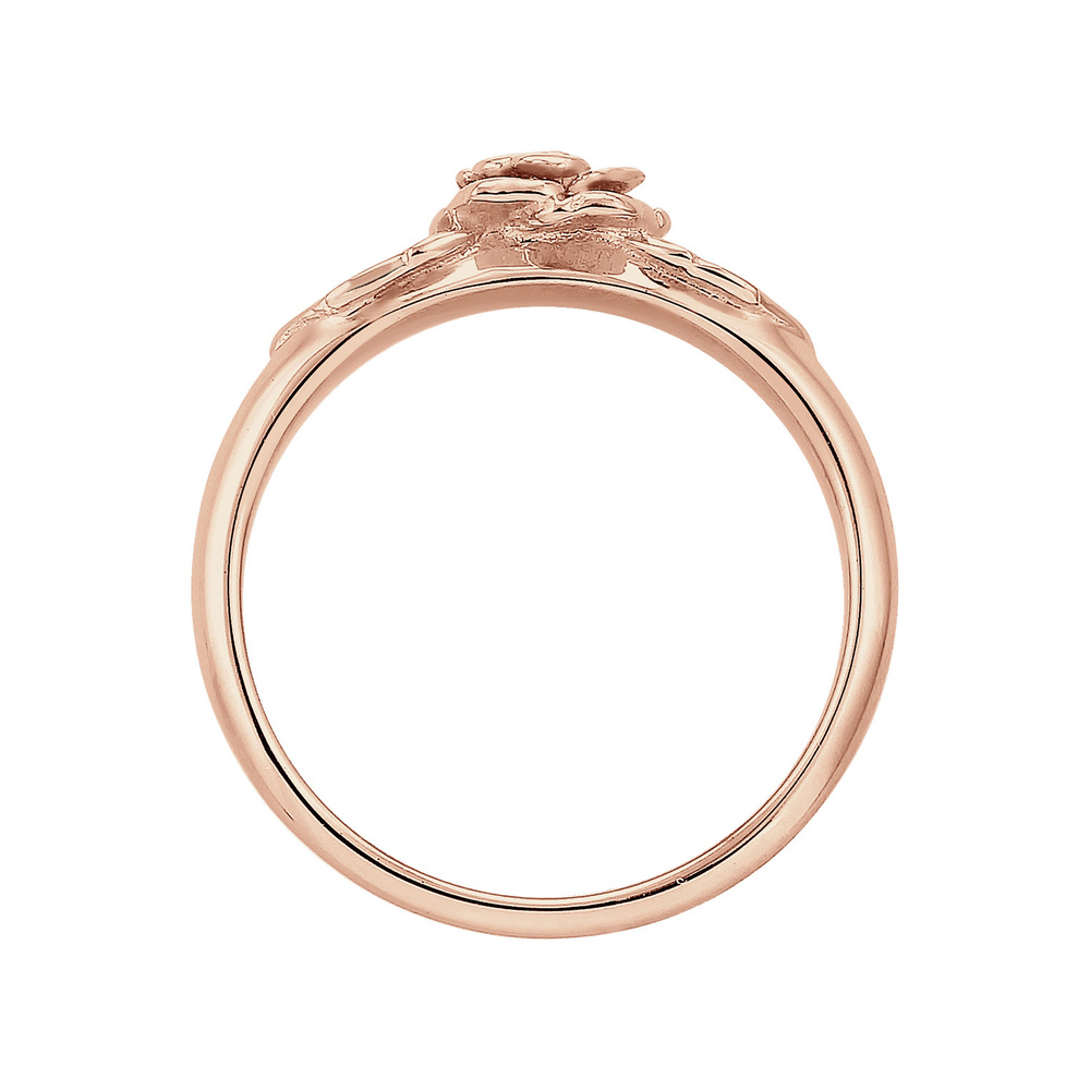 Elli Elli Bague Femmes Bande Roses Symbole Floral Vintage Look en Argent Sterling 925 Bague