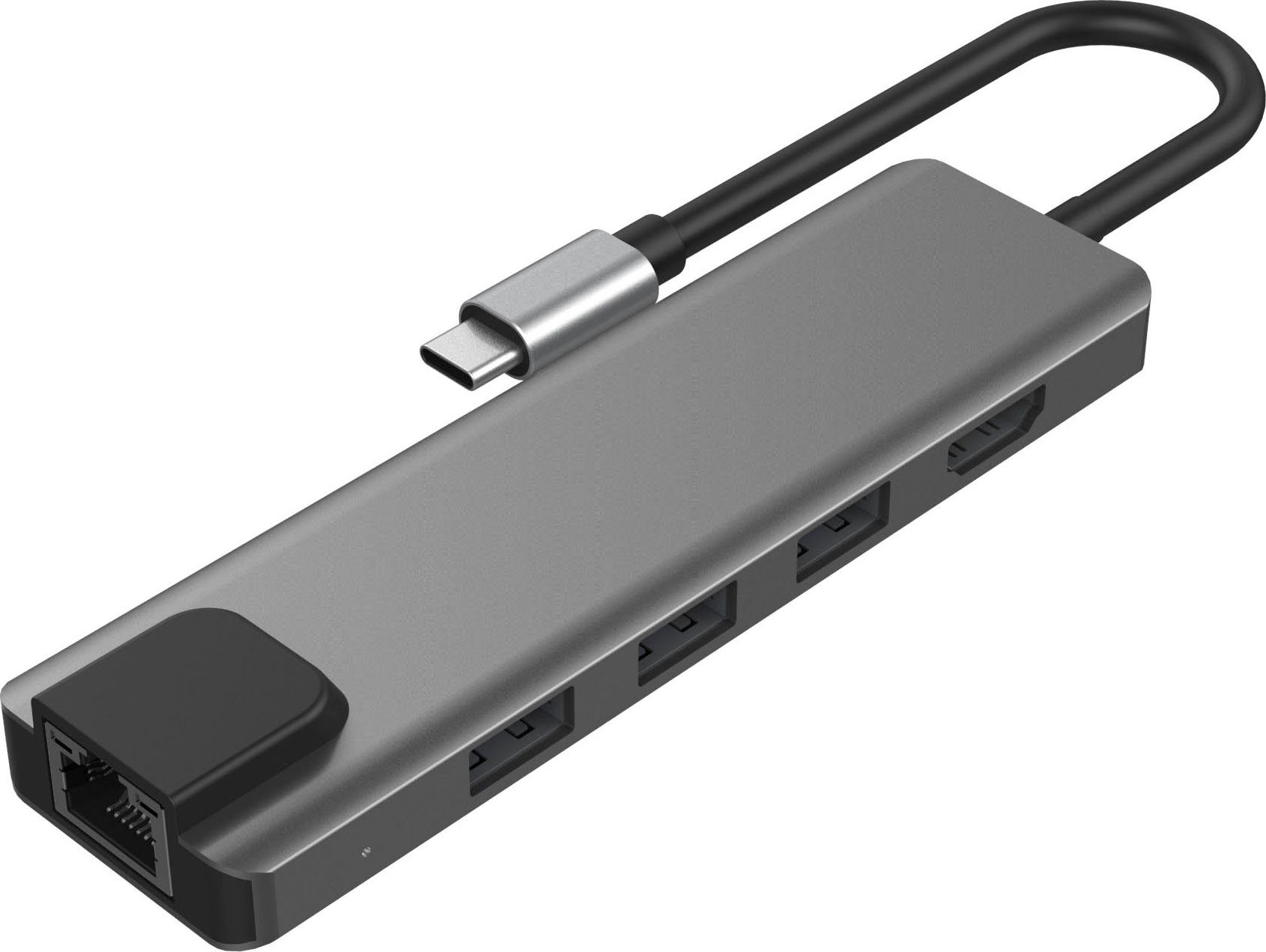 Hyrican Laptop-Dockingstation ST-T605 Dockingstation Type-C, 1x RJ-45, 3x USB 3.0, 1x HDMI