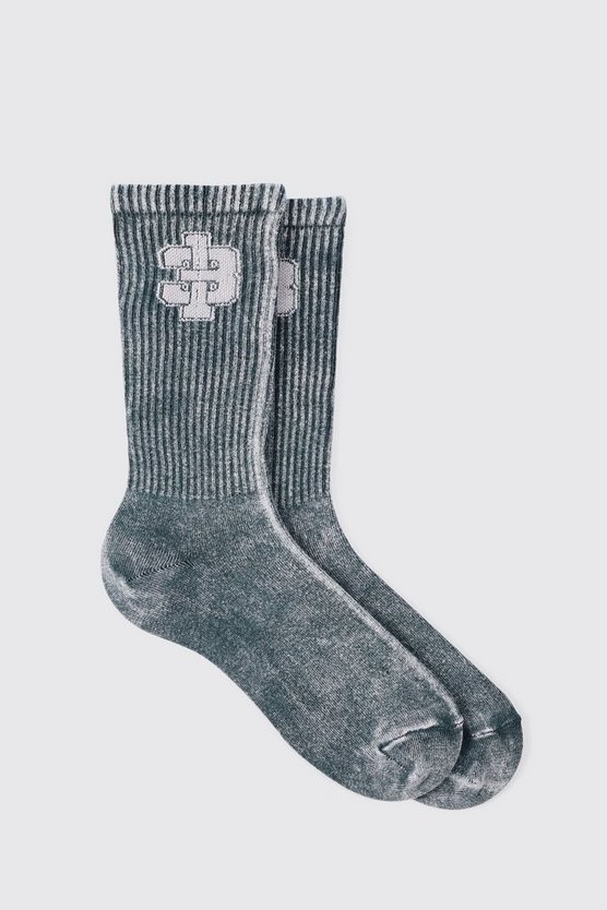 13 Jacquard-Socken mit Acid-Waschung