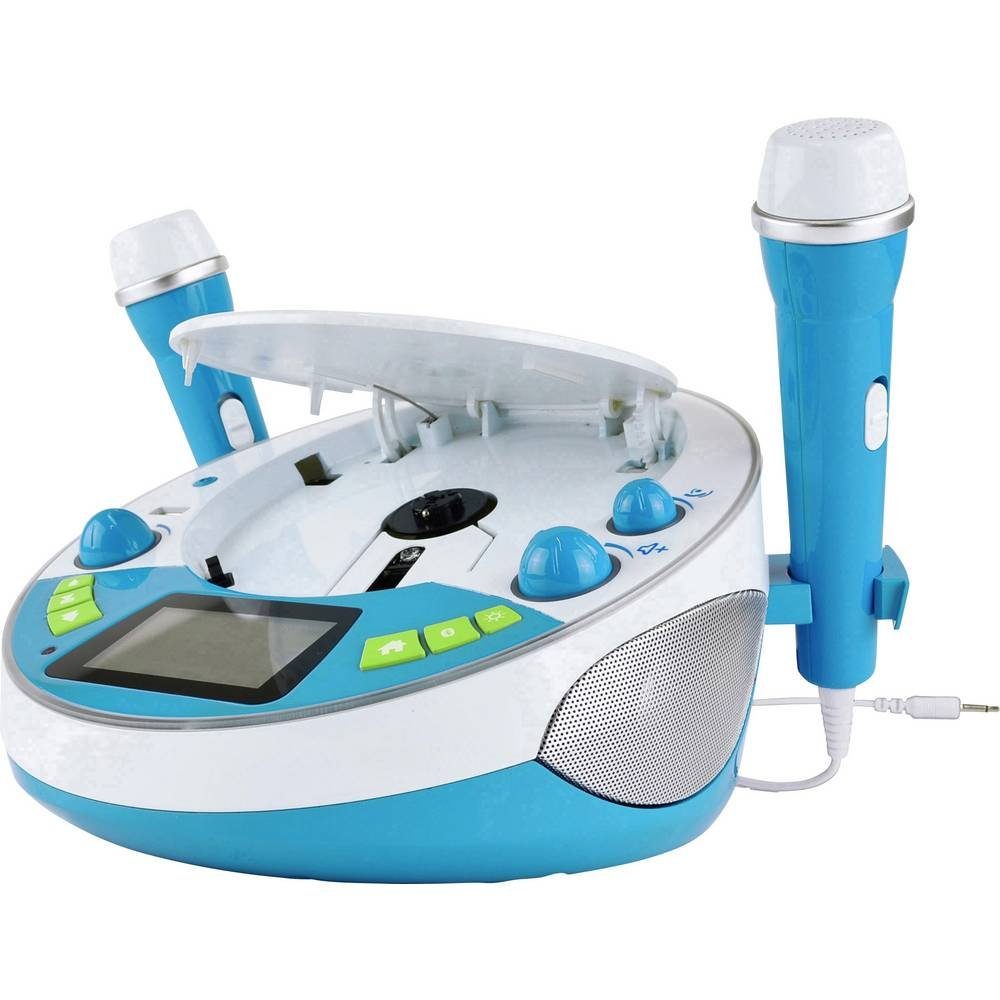 X4-TECH Kinder CD-Player CD-Player (Inkl. Karaoke-Funktion, Inkl. Mikrofon)