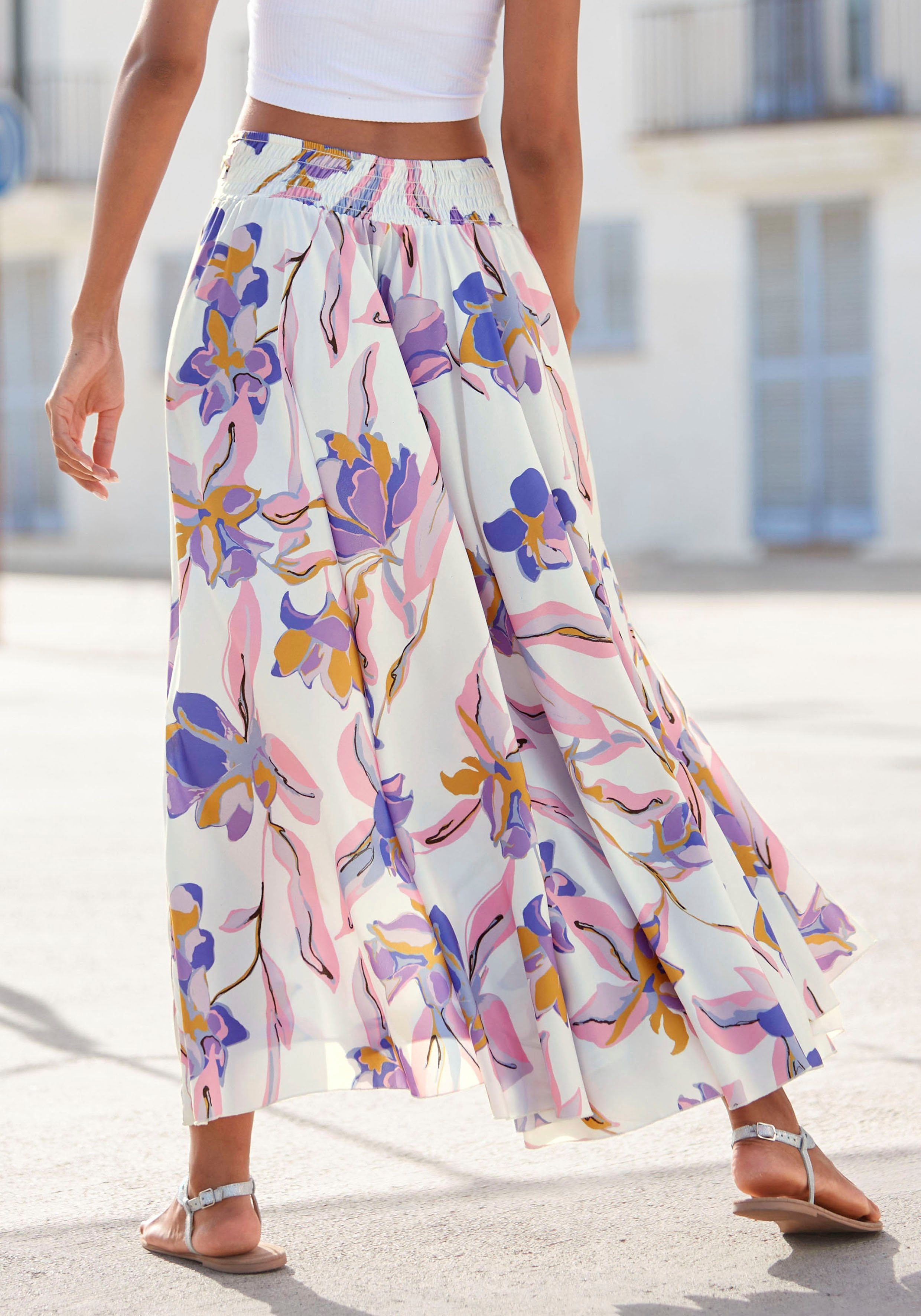 LASCANA Hosenrock mit floralem Alloverdruck