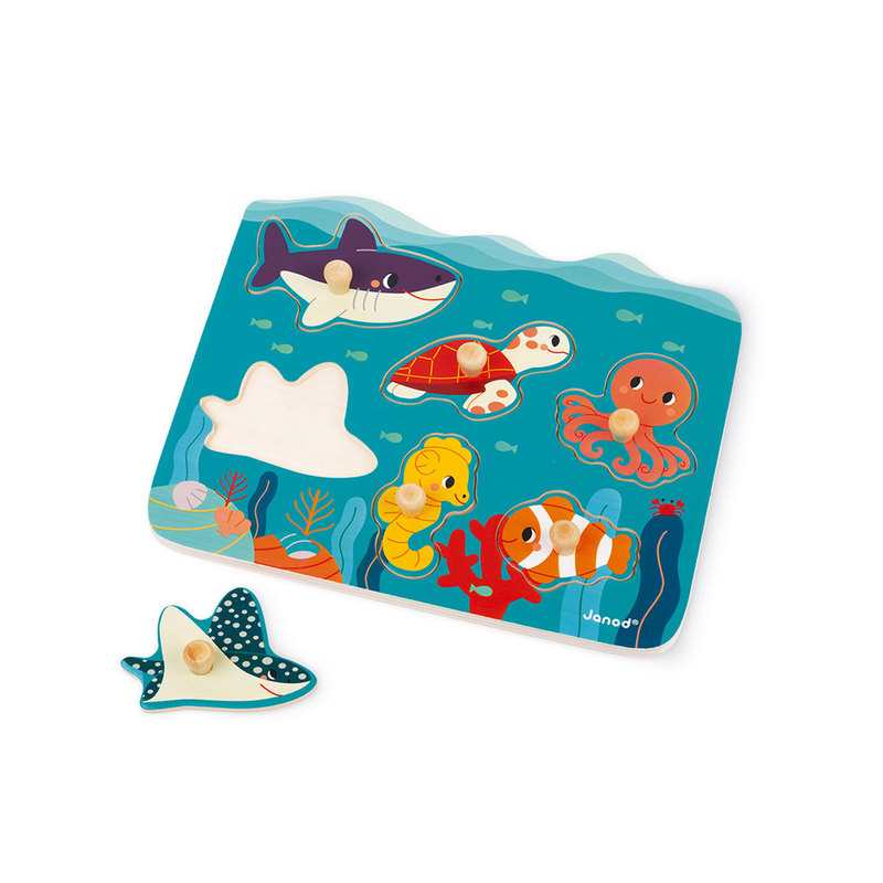 Puzzle encastrement Animaux marin Janod