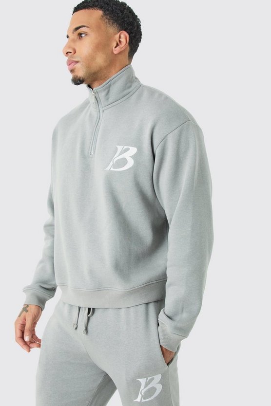 Kastiger Oversize Trainingsanzug mit 1/4 Reißverschluss