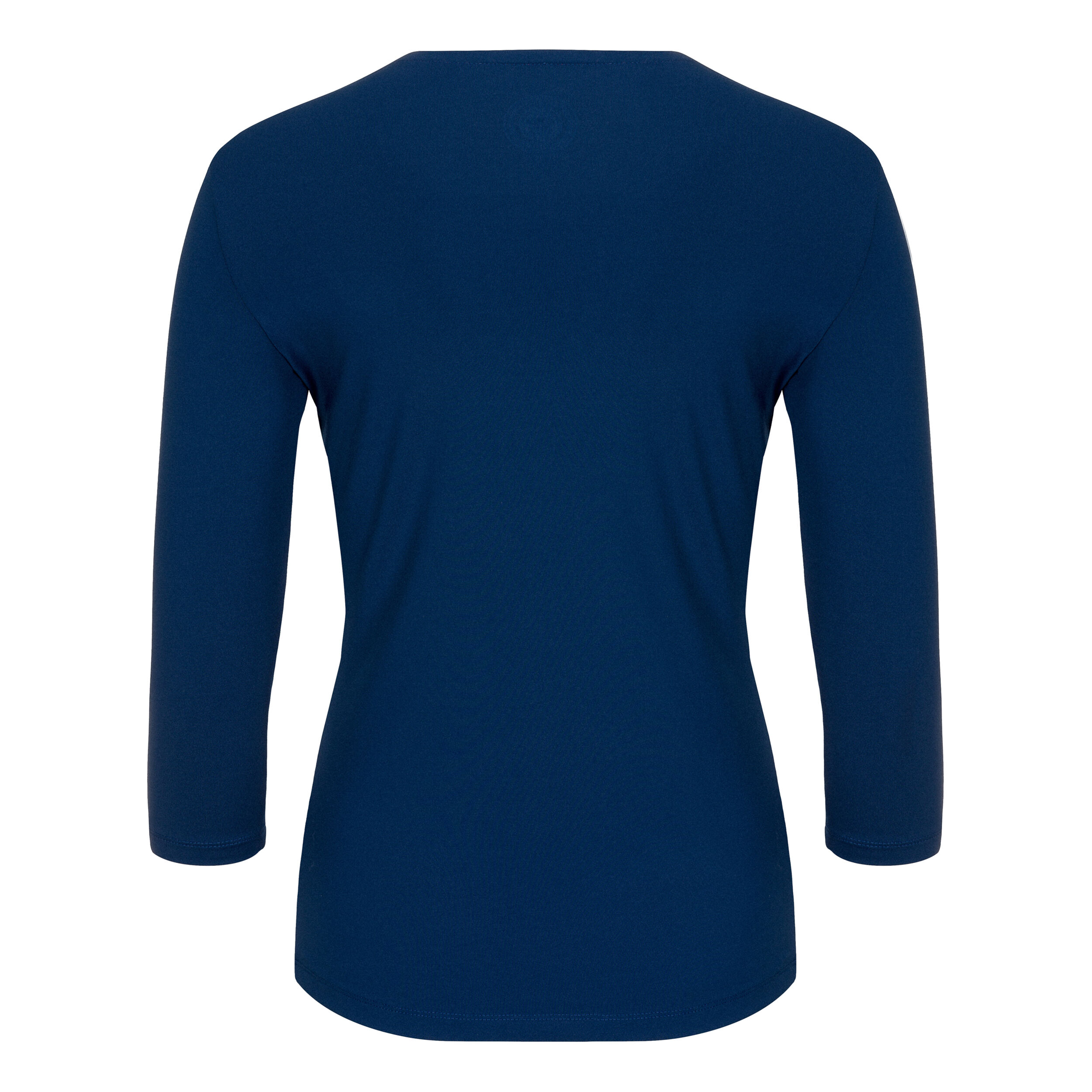 Ariana Tech V-Neck Longsleeve Damen - Dunkelblau, Weiß