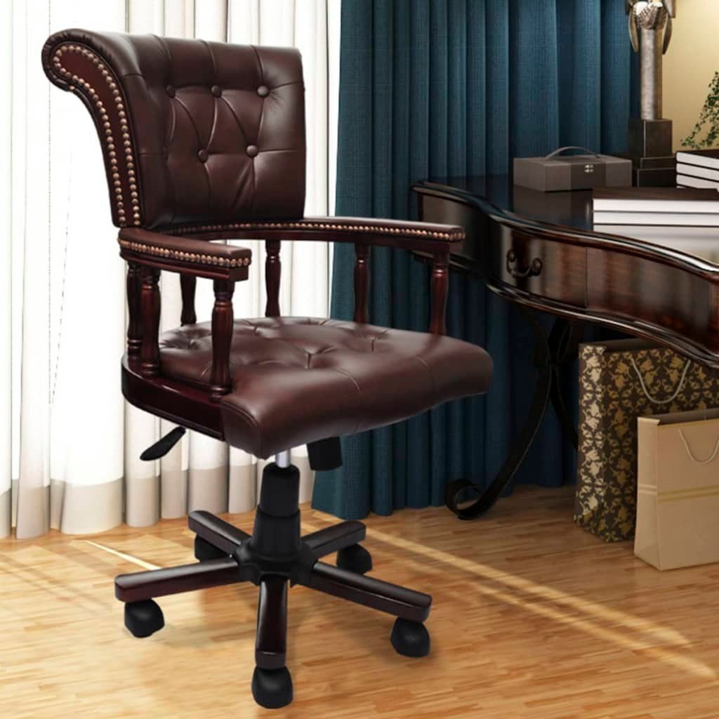 vidaXL Bürostuhl Bürodrehstuhl Braun (1 St)