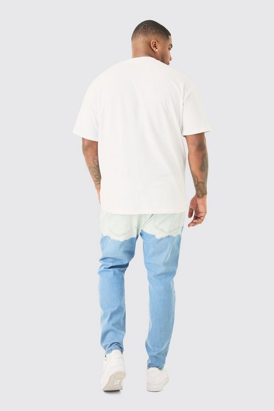 Plus Stretch Skinny Jeans mit Farbeffekt