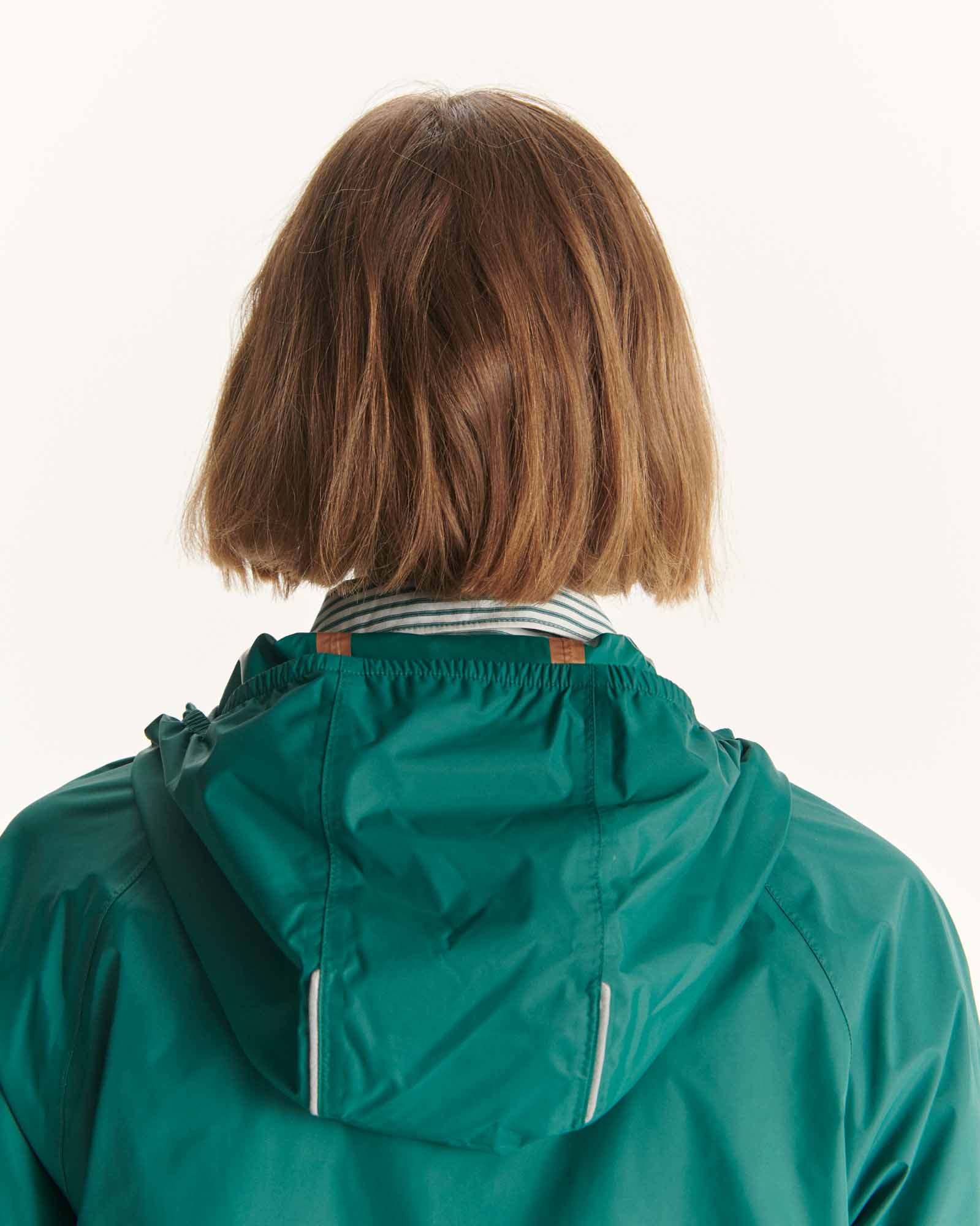 Imperméable long à capuche paquetable Vert foncé Copenhagen