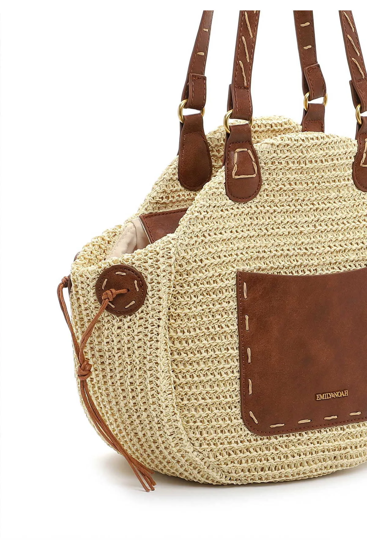Emily & Noah  Handtasche - Beige - Strukturiert