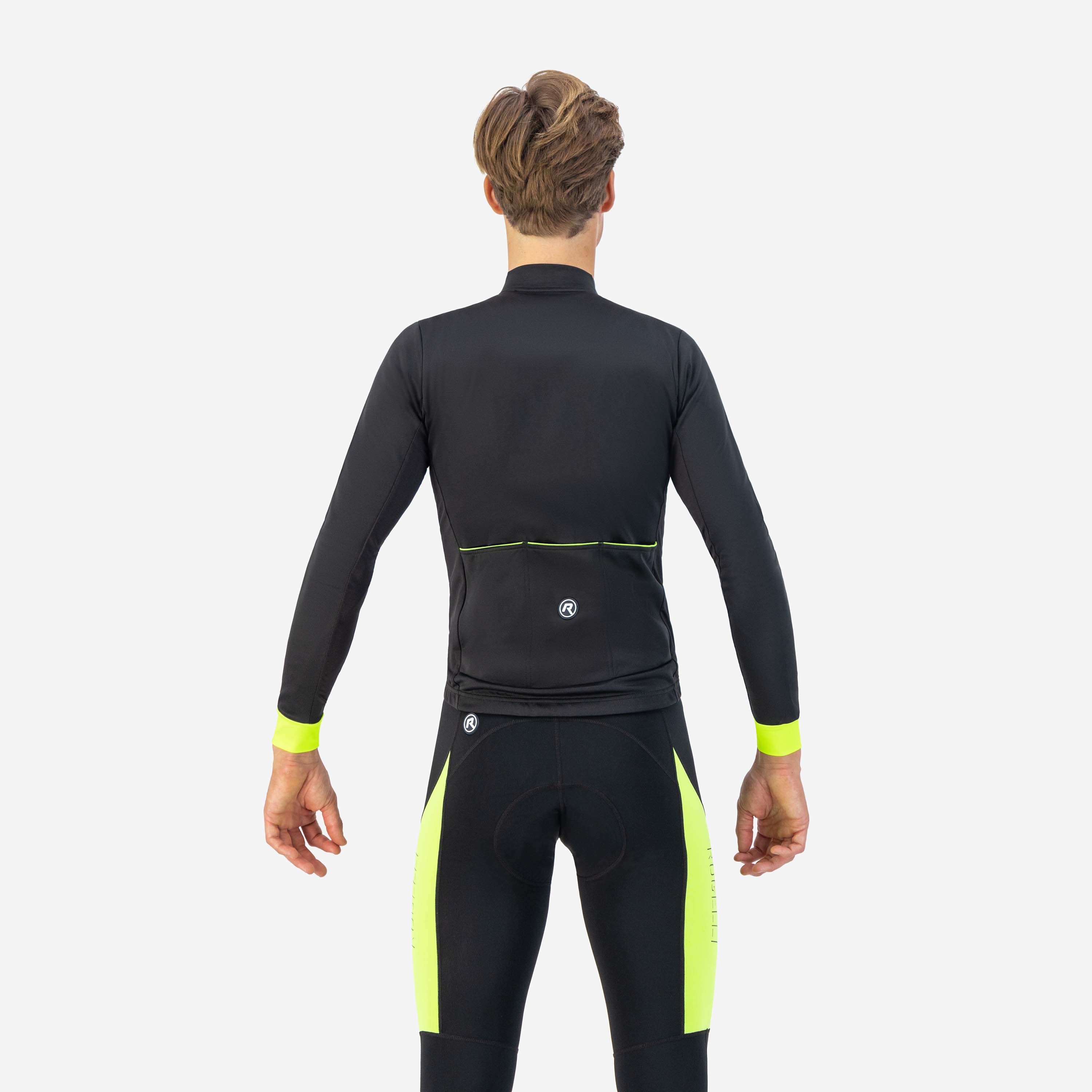Rogelli Core Black Fluor Herren Langarm-Radtrikot