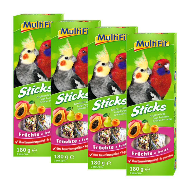 MultiFit Snacks MultiFit Großsittich Sticks 4x2er Frucht