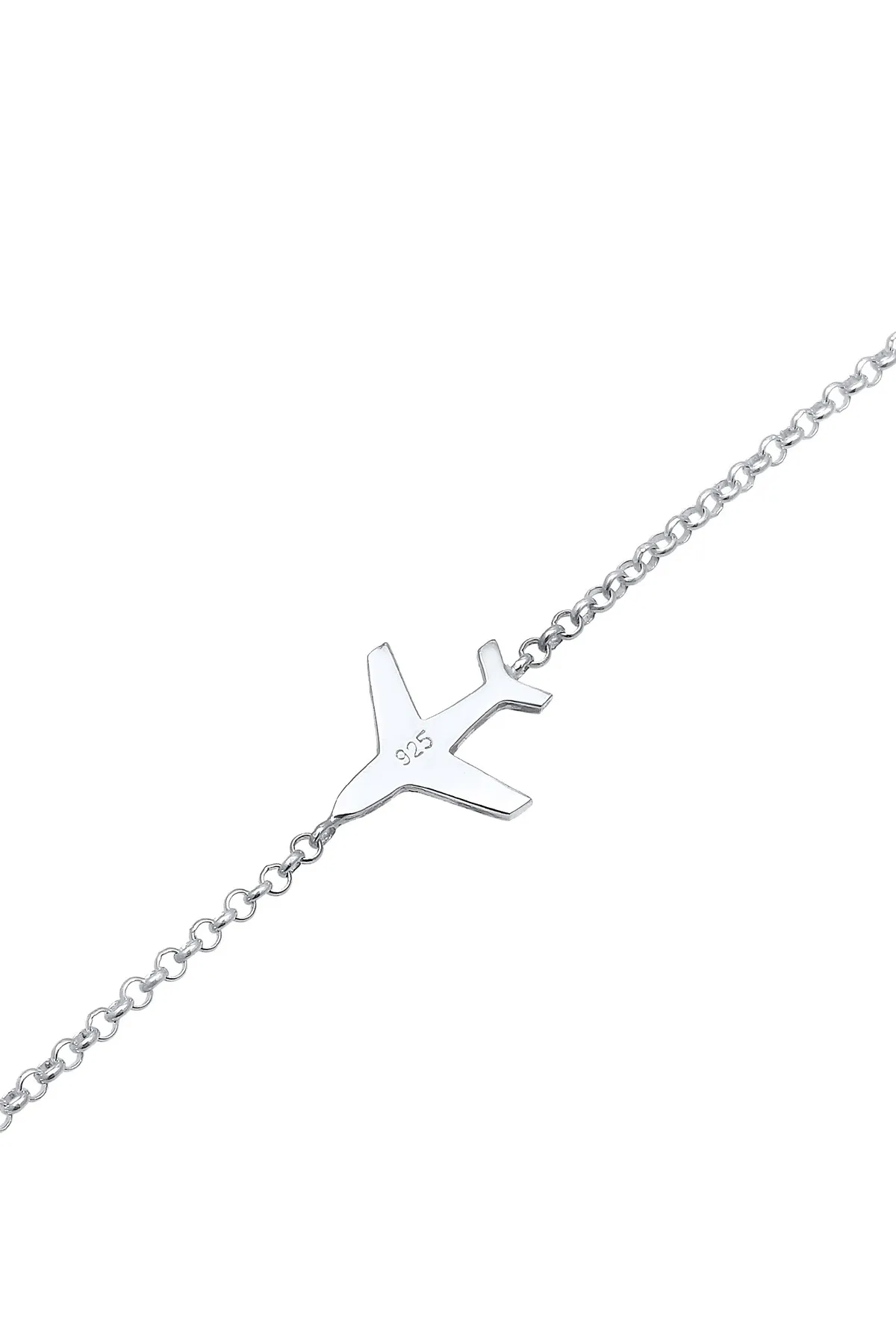 ELLI  Armband Basic Erbkette Flugzeug Travel Reise 925 Silber