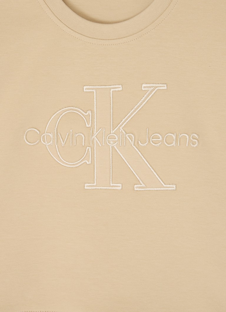Pulover Calvin Klein cu logo brodat