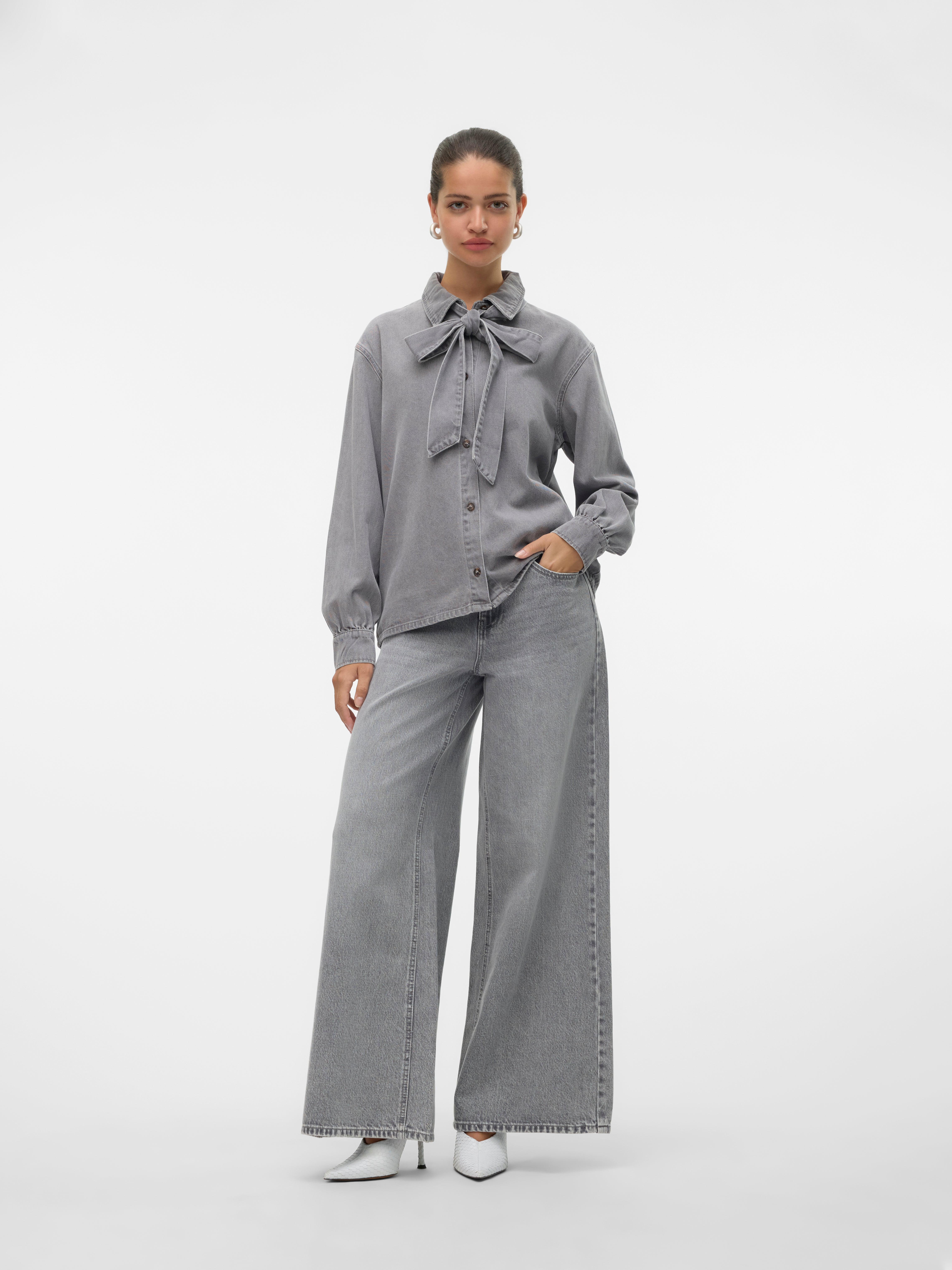 VMANNET Mittlere Taille Weiter Beinschnitt Jeans