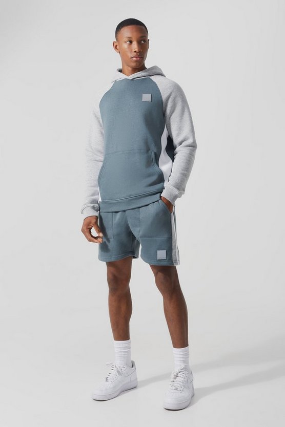 Kurzer Man Active Colorblock Trainingsanzug